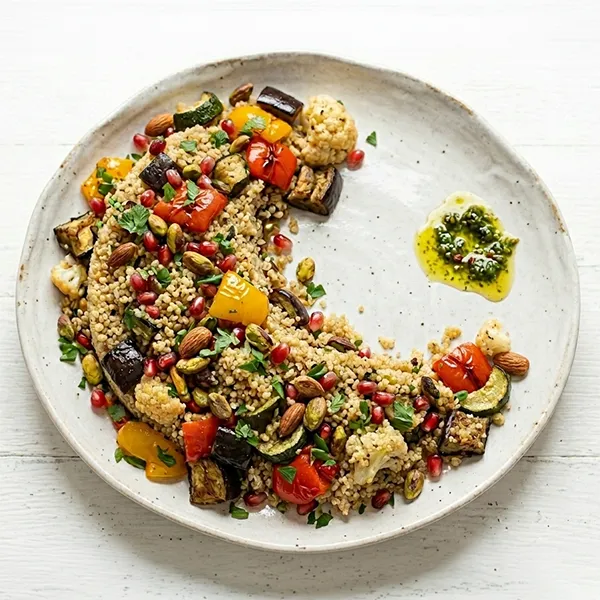 Roasted Vegetable and Quinoa Maklouba